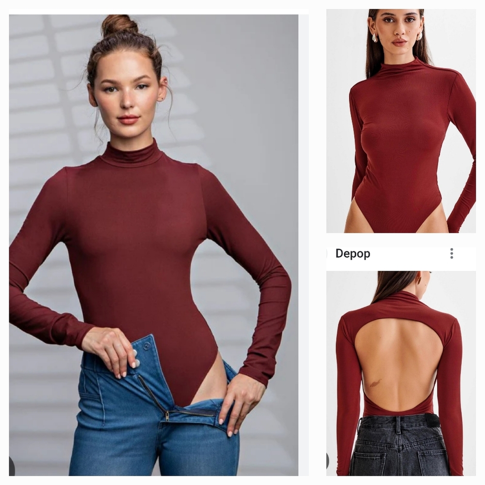 Meshki Elani Slinky High Neck Bodysuit